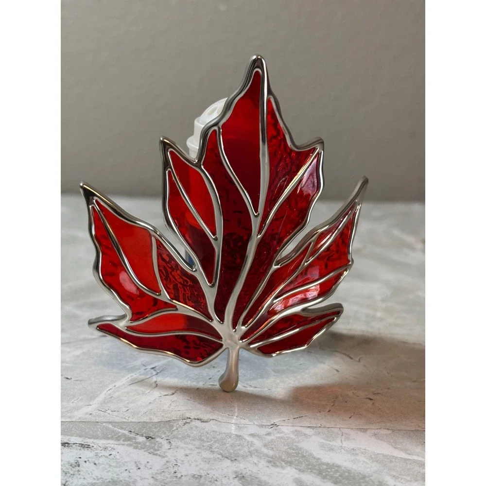 Bath & Body Works Red Stained Glass Maple‎ Leaf Wallflowers Fragrance Plug Fall